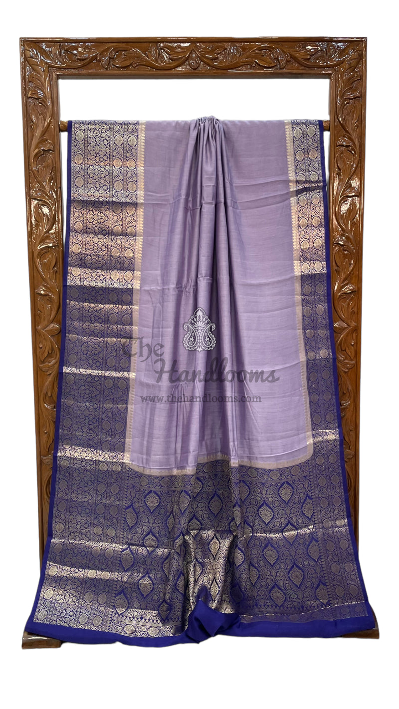 Pure Chiniya Silk Khaddi Handloom Banarasi Saree - The Handlooms