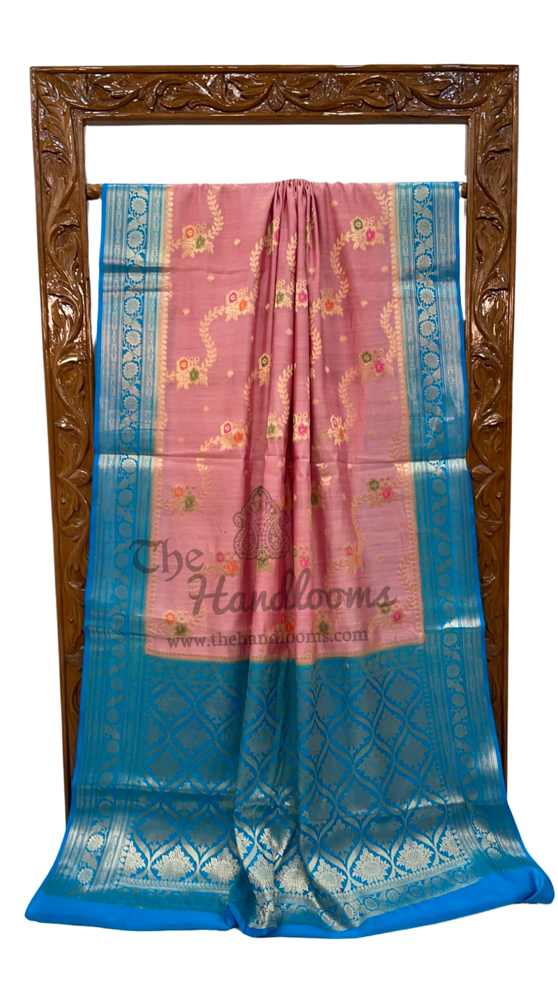 Pure Chiniya Silk Handloom Banarasi Saree - The Handlooms