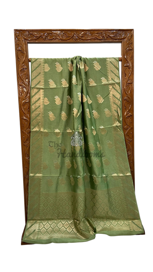 Pure Mango Silk Banarasi Handloom Saree - The Handlooms