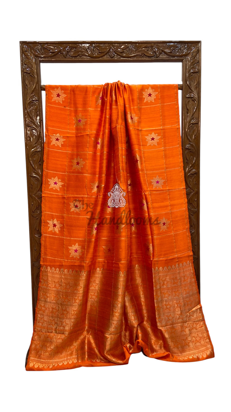 Pure Raw Silk Handloom Banarasi Saree