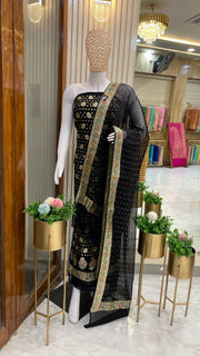 Khaddi Georgette Banarasi Dress material - The Handlooms