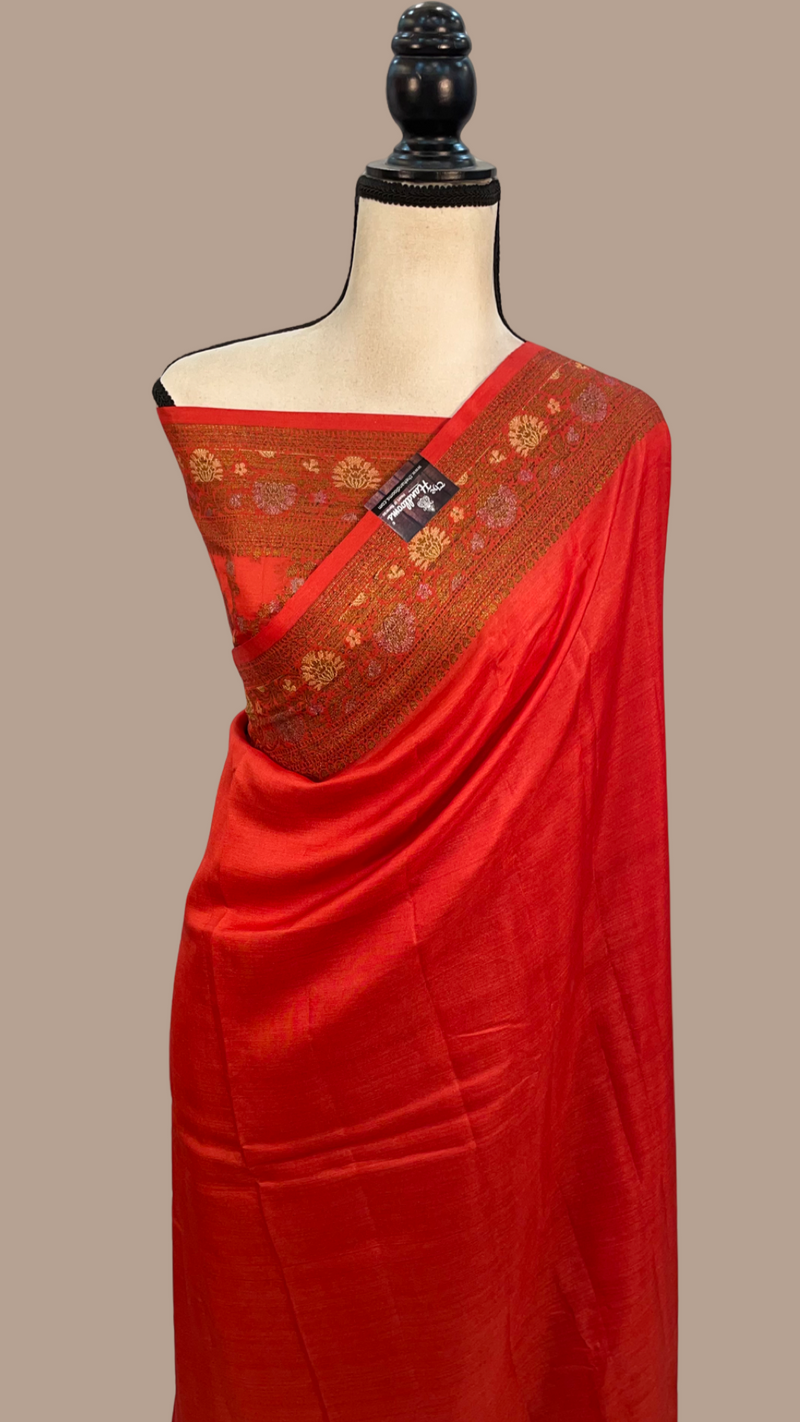 Pure Butter Crepe Banarasi Saree - The Handlooms