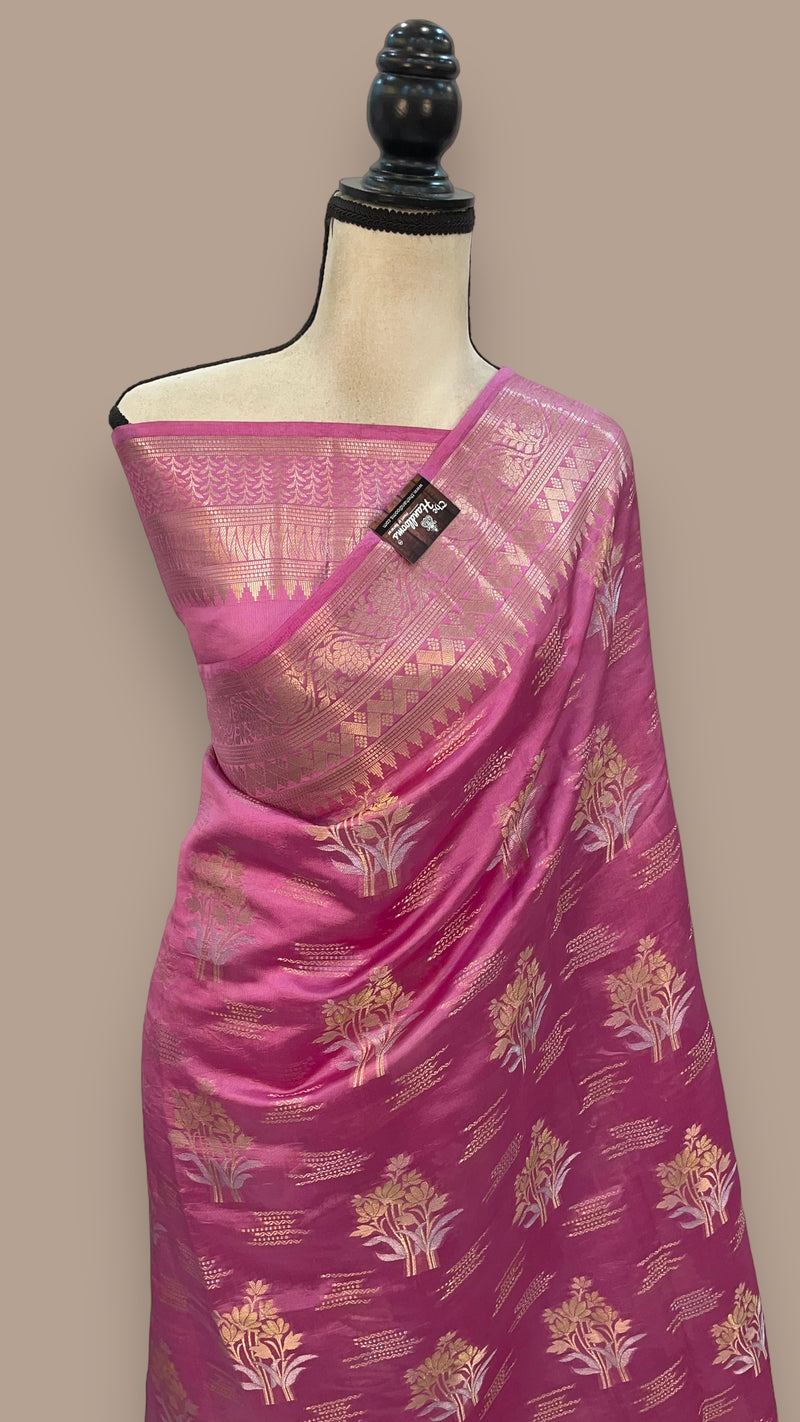 Pure Mango Silk Banarasi Handloom Saree - The Handlooms