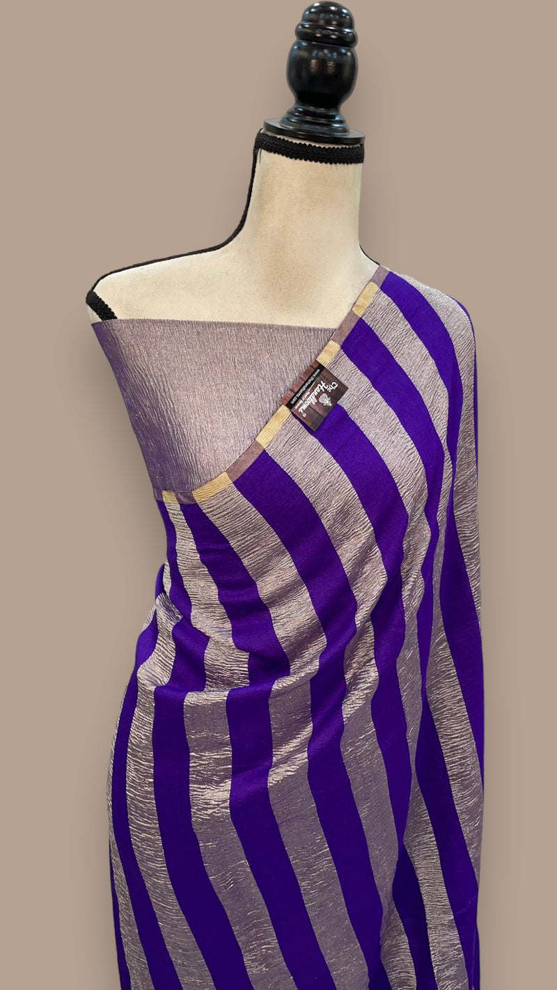 Pure Moonga Tissue Silk Banarasi Handloom Saree - The Handlooms