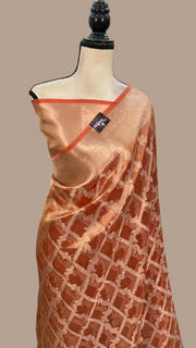 Pure Kora Tissue Handloom Banarasi Saree - The Handlooms