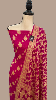 Pure Chiffon Khaddi Banarasi Dress material - The Handlooms