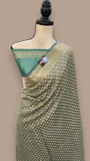 Pure Kora Tissue Crush Handloom Banarasi Saree - The Handlooms