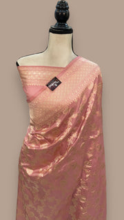 Pure Katan Silk Banarasi Handloom Saree - All over Jaal work - The Handlooms