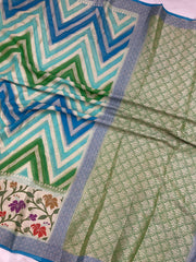 Rangkat Pure Chiffon Khaddi Banarasi Saree - The Handlooms