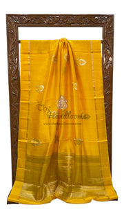 Pure Mango Silk Banarasi Handloom Saree - The Handlooms