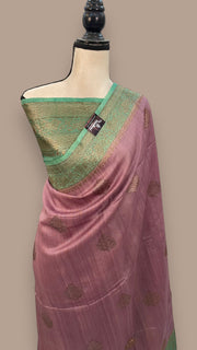 Pure Tussar Silk Handloom Banarasi Saree - The Handlooms