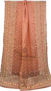 Tussar Silk Handloom Banarasi Saree With Chikankari - The Handlooms