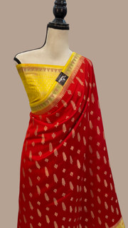 Pure Chiniya Silk Handloom Banarasi Saree - The Handlooms