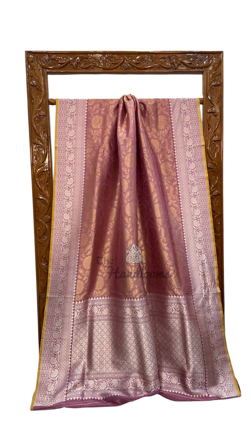 Regal Pure Katan Silk Banarasi Saree – Handwoven Tanchui Brocade - The Handlooms