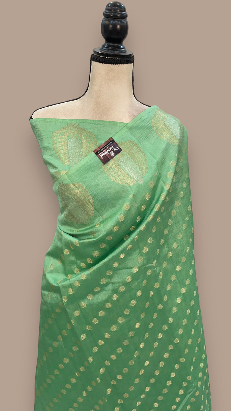 Pure Mango Silk Banarasi Handloom Saree - The Handlooms