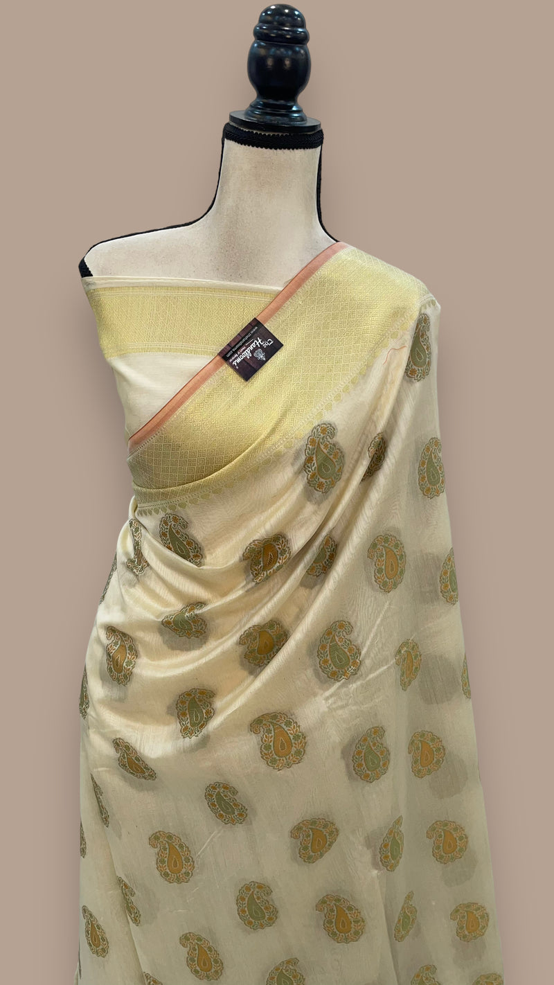Pure Cotton Banarasi Handloom Saree - The Handlooms