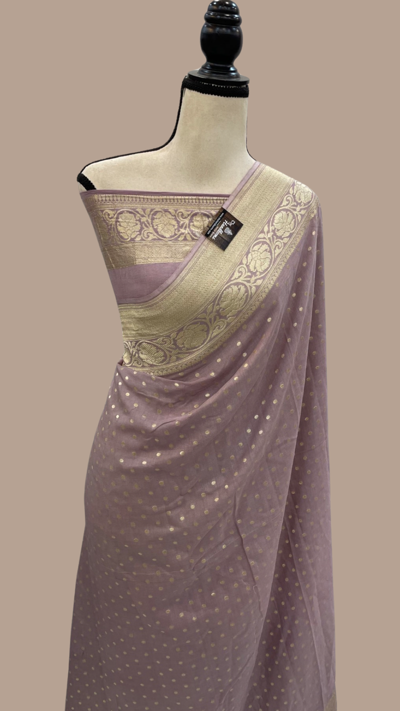 Moonga Georgette Handloom Banarasi Saree - The Handlooms