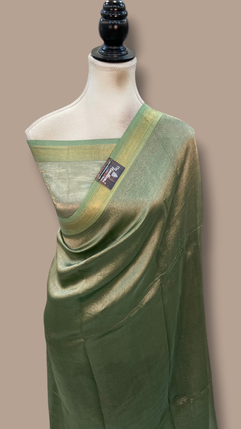 Pure Kora Tissue Handloom Banarasi Saree