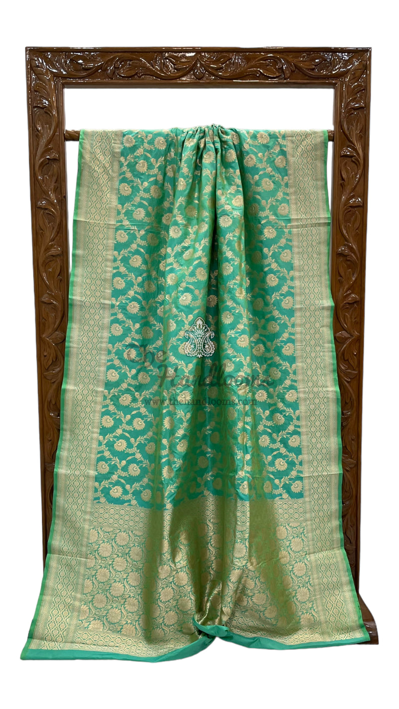 Pure Katan Silk Banarasi Handloom Saree - All over Jaal work - The Handlooms
