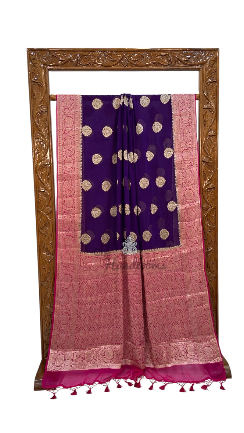 Pure Chiffon Khaddi Banarasi Saree