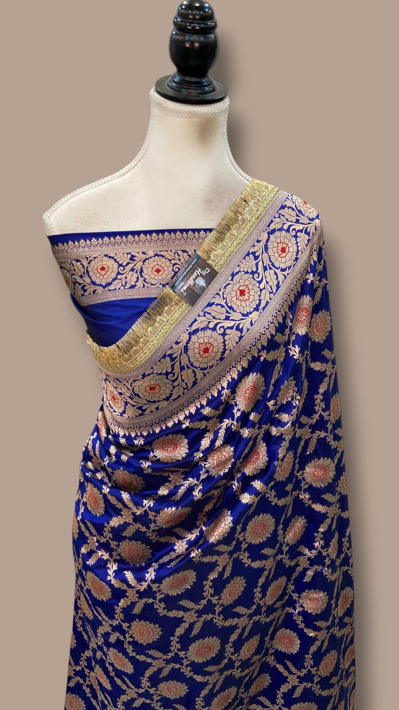 Nita Ambani in Pure Katan Silk Banarasi Handloom Saree - All over Jaal work with Meenakari