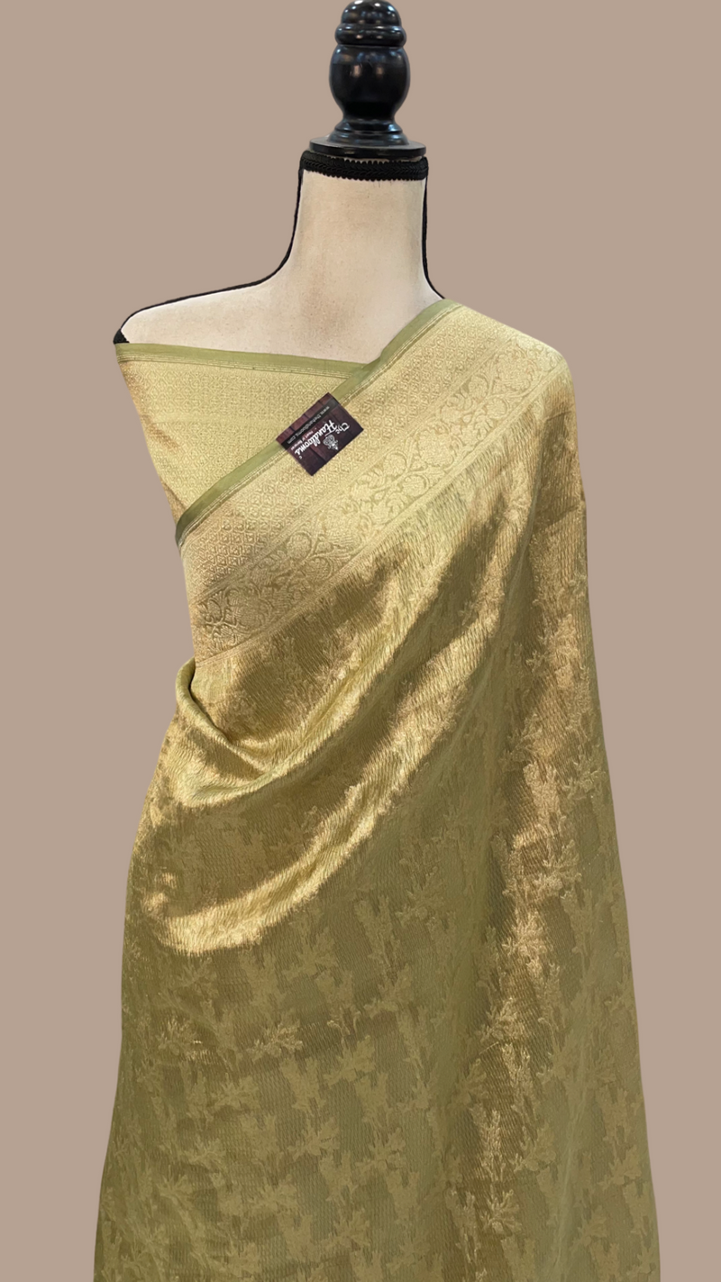 Pure Tissue Reshmi zari Banarasi Saree - The Handlooms