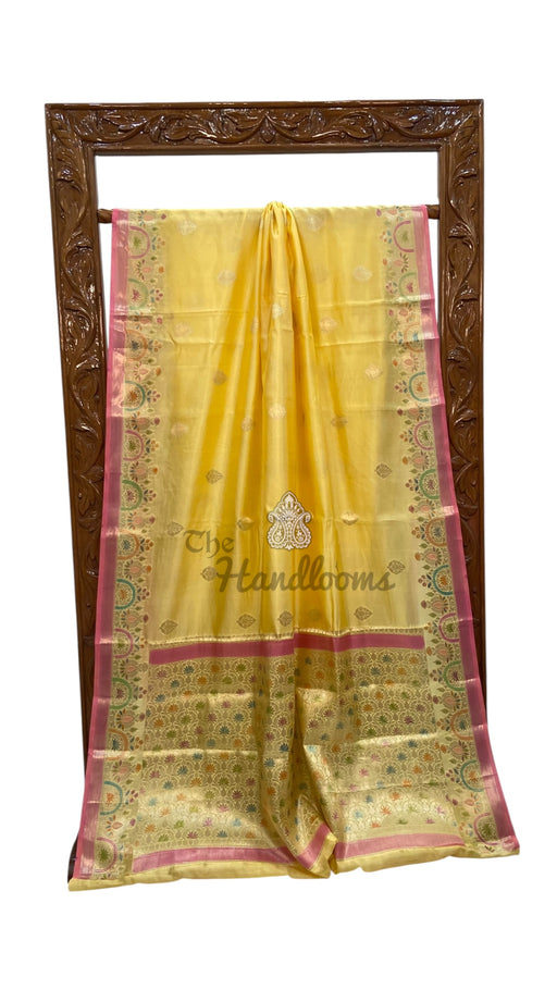 Pure Mango Silk Banarasi Handloom Saree - The Handlooms