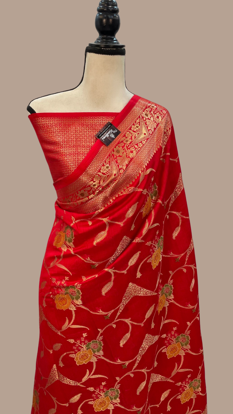 Pure Chiniya Silk Handloom Banarasi Saree - The Handlooms