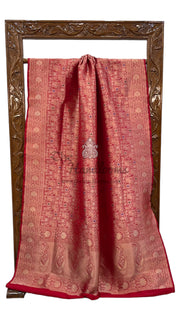 Pure Katan Silk Banarasi Handloom Saree - Tanchui Brocade With Meenakari - The Handlooms