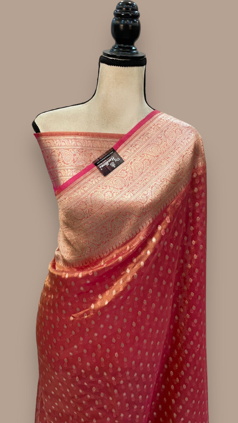 Pure Kora Tissue Handloom Banarasi Saree - The Handlooms