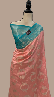 Pure Chiniya Silk Handloom Banarasi Saree - The Handlooms