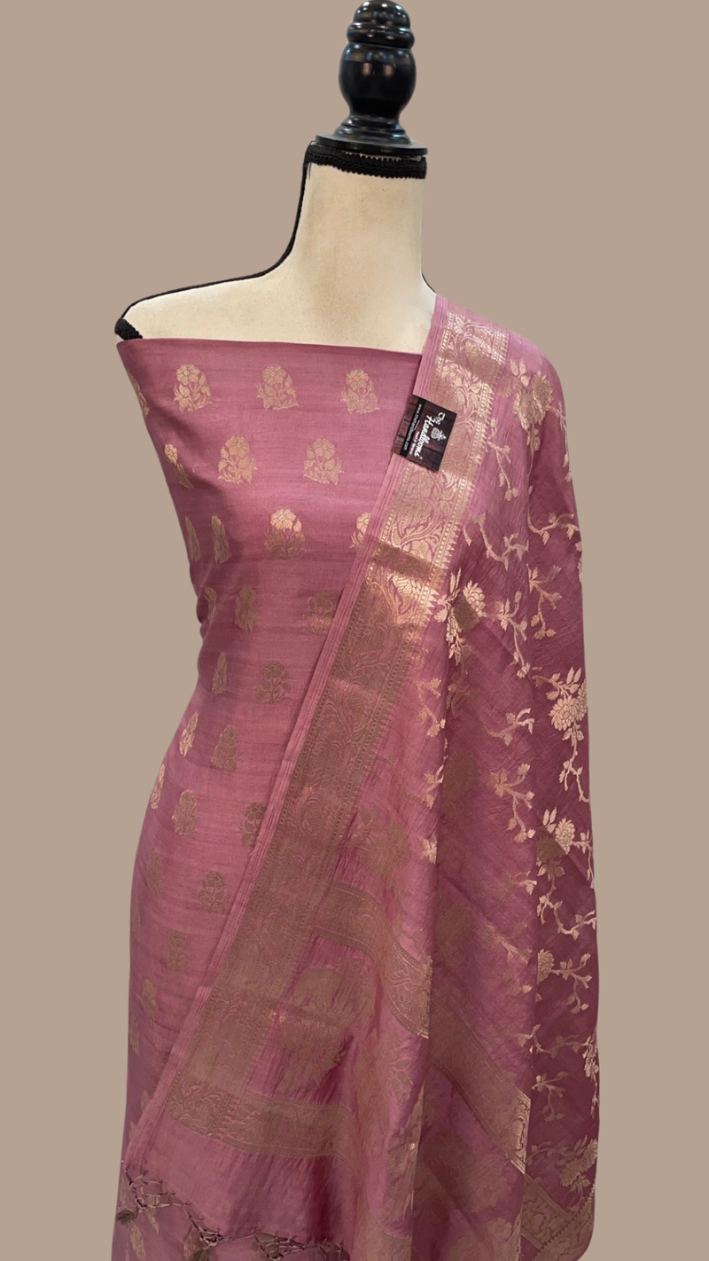Pure Chiniya Silk Handlooms Banarasi Dress material - The Handlooms