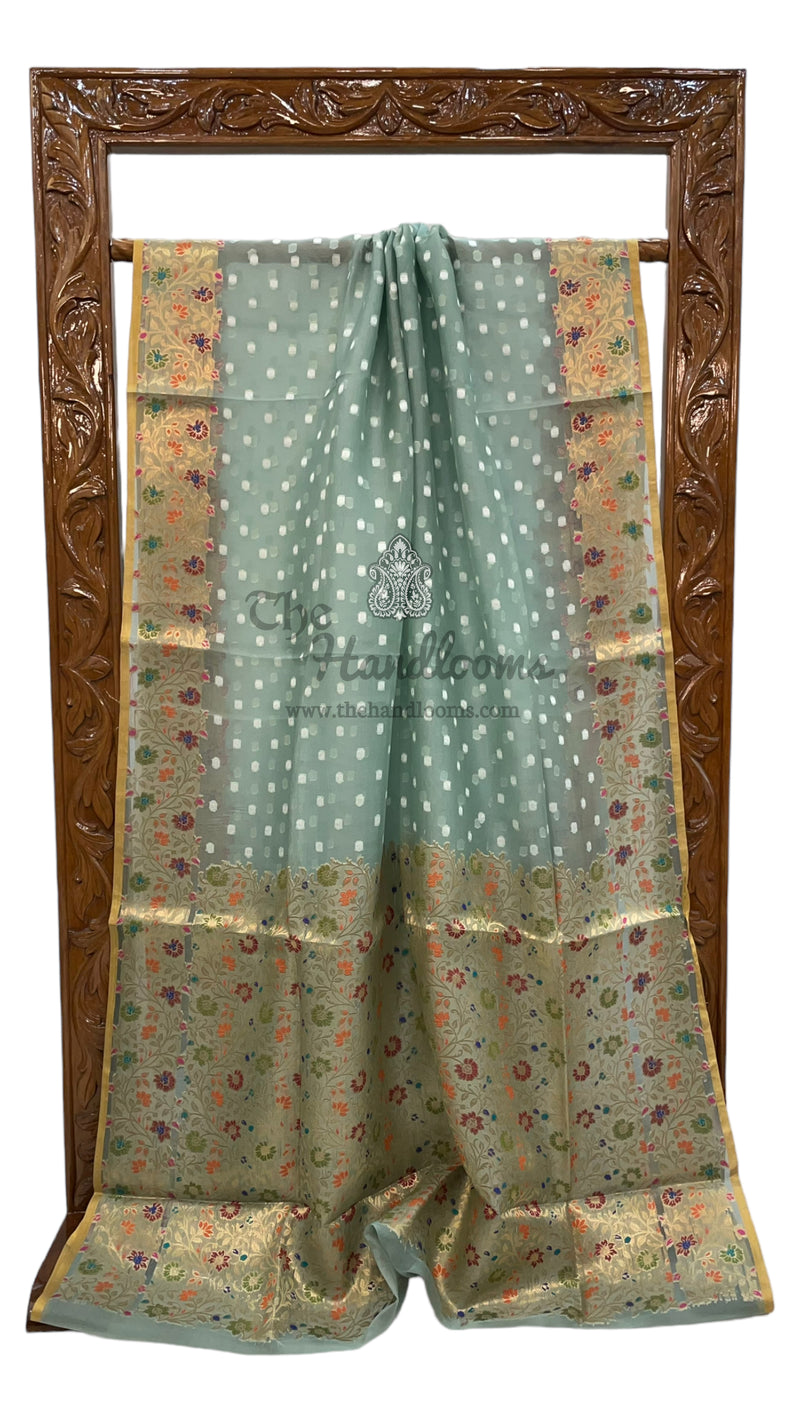 Pure Kora Handloom Banarasi Saree - The Handlooms