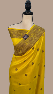 Tussar Georgette Handloom Banarasi Saree - All over kadua work - The Handlooms