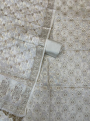 Pure Butter Silk Banarasi Dress material - The Handlooms