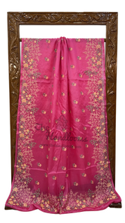 Tussar Silk Handloom Banarasi Saree With Chikankari - The Handlooms