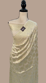 Moonga Georgette Handloom Banarasi Saree - The Handlooms