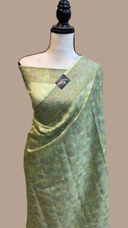 Pure Butter Crepe Banarasi Saree - The Handlooms