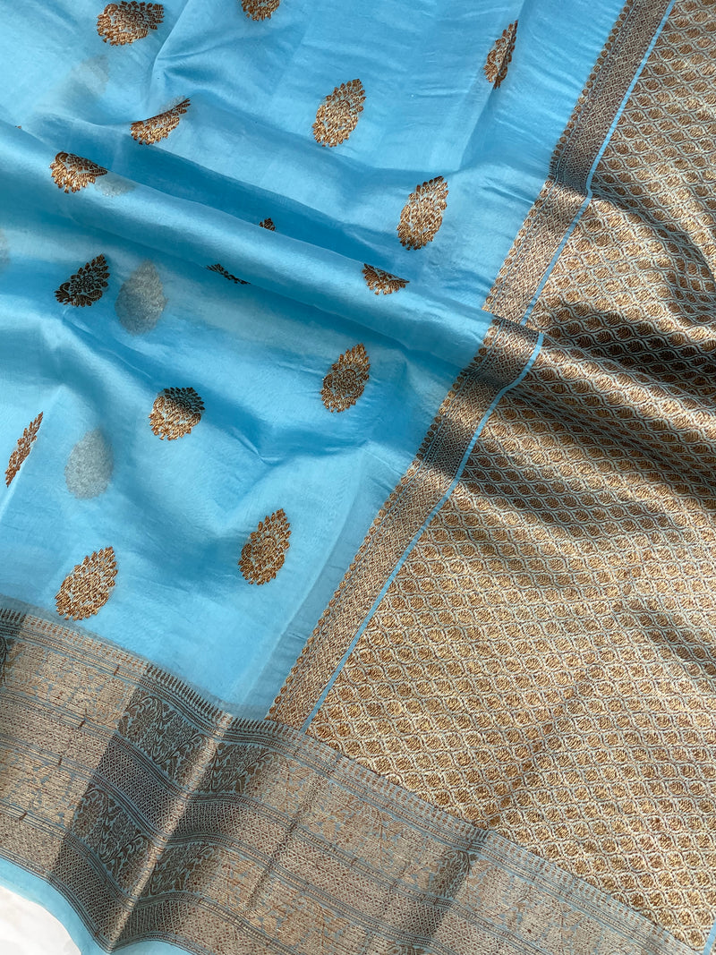 Pure Kora Handloom Banarasi Saree - The Handlooms
