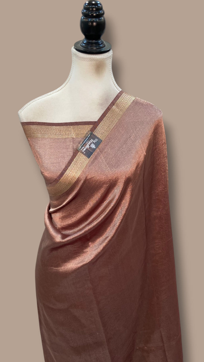 Pure Kora Tissue Handloom Banarasi Saree