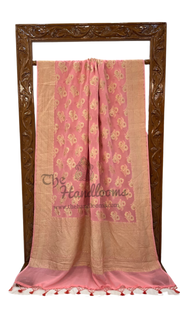 Khaddi Georgette Handloom Banarasi Saree - All over Jaal Work with meenakari - The Handlooms