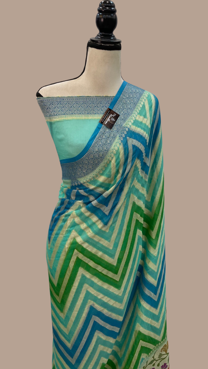 Rangkat Pure Chiffon Khaddi Banarasi Saree - The Handlooms