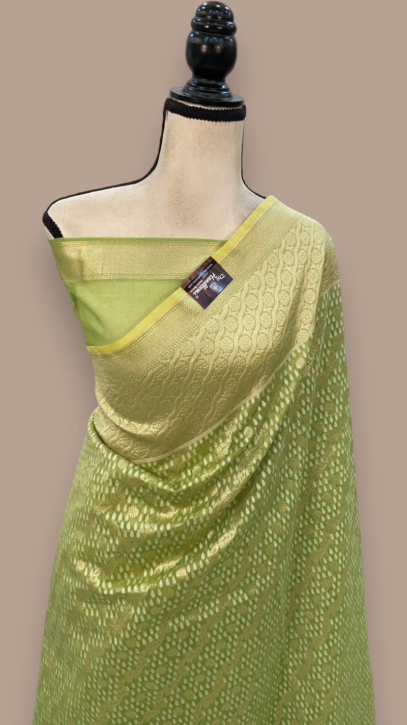 Pure Cotton Banarasi Brocade Handloom Saree - The Handlooms