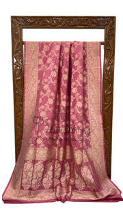 Pure Katan Silk Banarasi Handloom Saree - All Over Jaal Work - The Handlooms