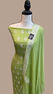 Pure Khaddi Georgette Banarasi Dress material - The Handlooms