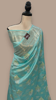Pure Mango Silk Banarasi Handloom Saree - The Handlooms