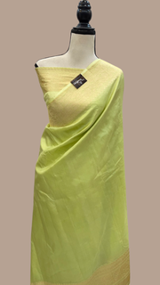 Pure Katan Silk Banarasi Handloom Saree - All over Kadua Plain - The Handlooms