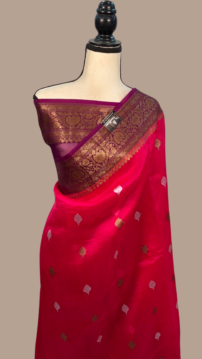 Pure Kora Handloom Banarasi Saree - The Handlooms