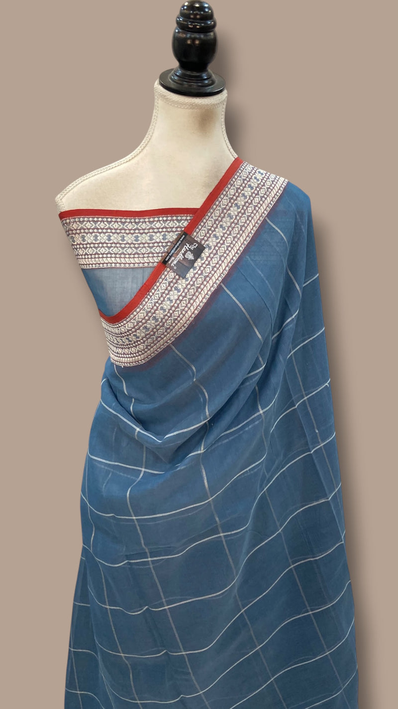 Real Zari Pure Cotton Banarasi Handloom Saree