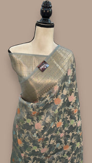 Pure Kora Handloom Banarasi Saree - The Handlooms